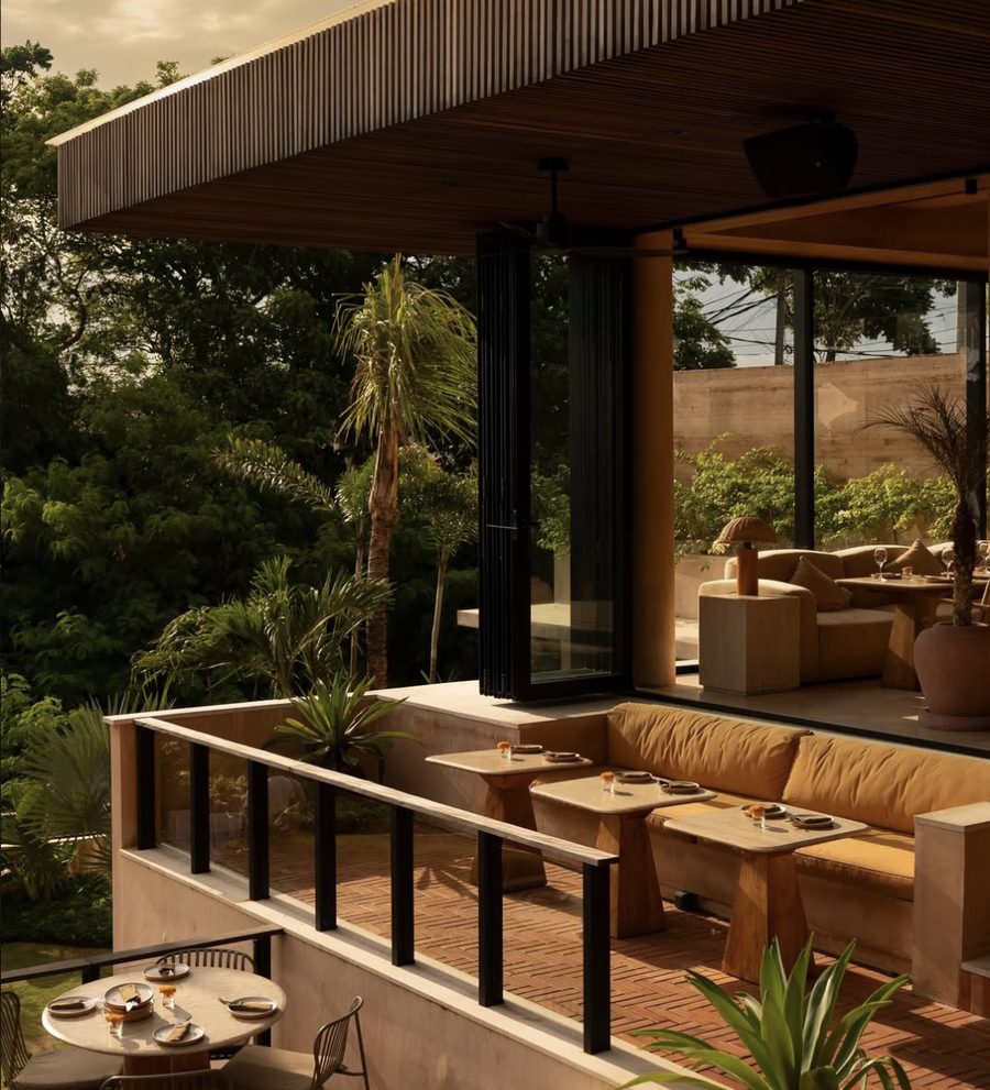 Teja's terrace at golden hour